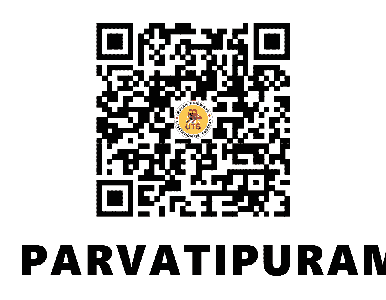 UTS QR Code for PARVATIPURAM - PVP (EO - ANDHRA PRADESH)